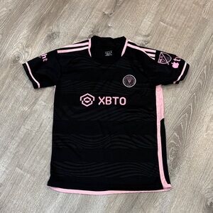 adidas Kids Black and Pink Jersey